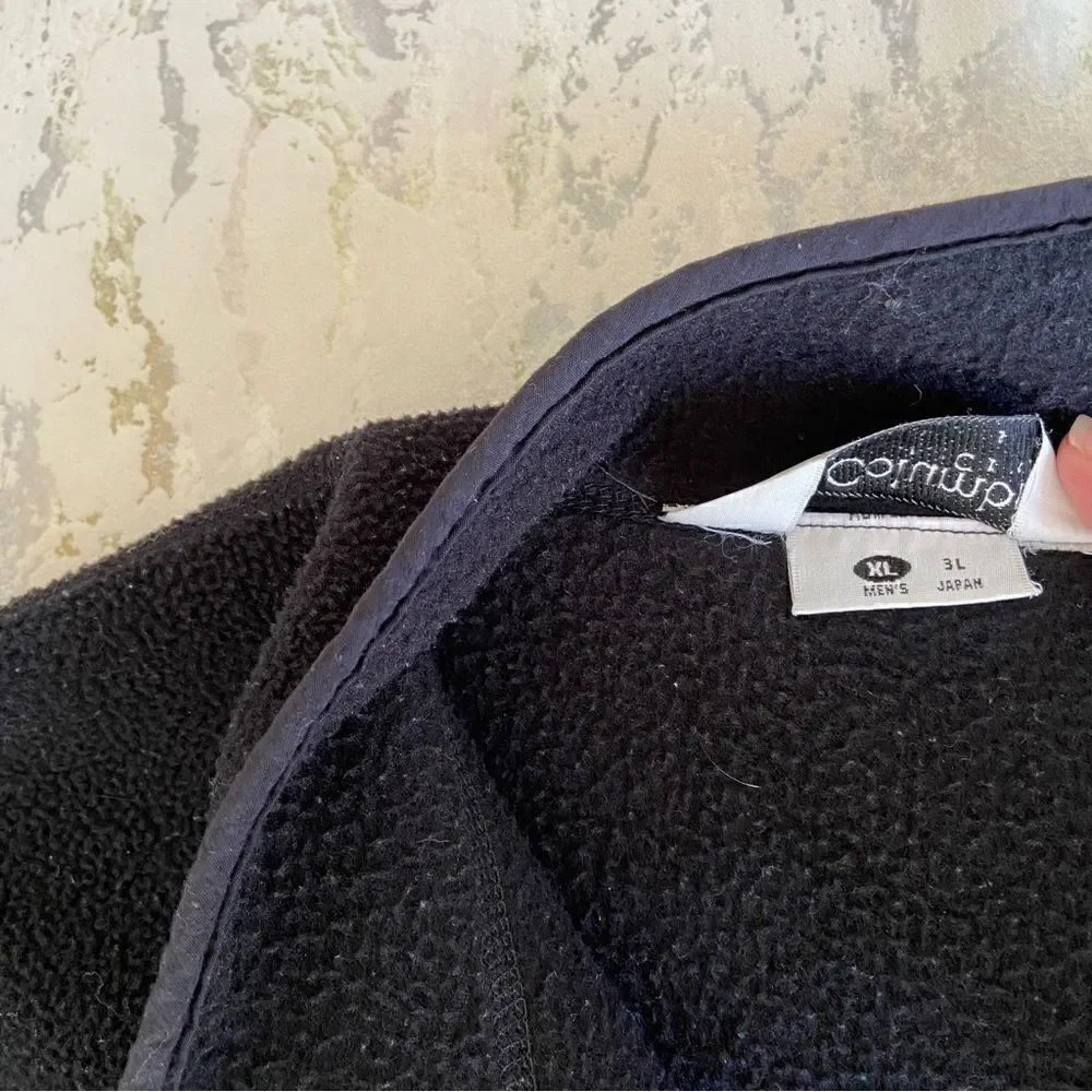 Columbia Y2K 90s quarter zip black fleece